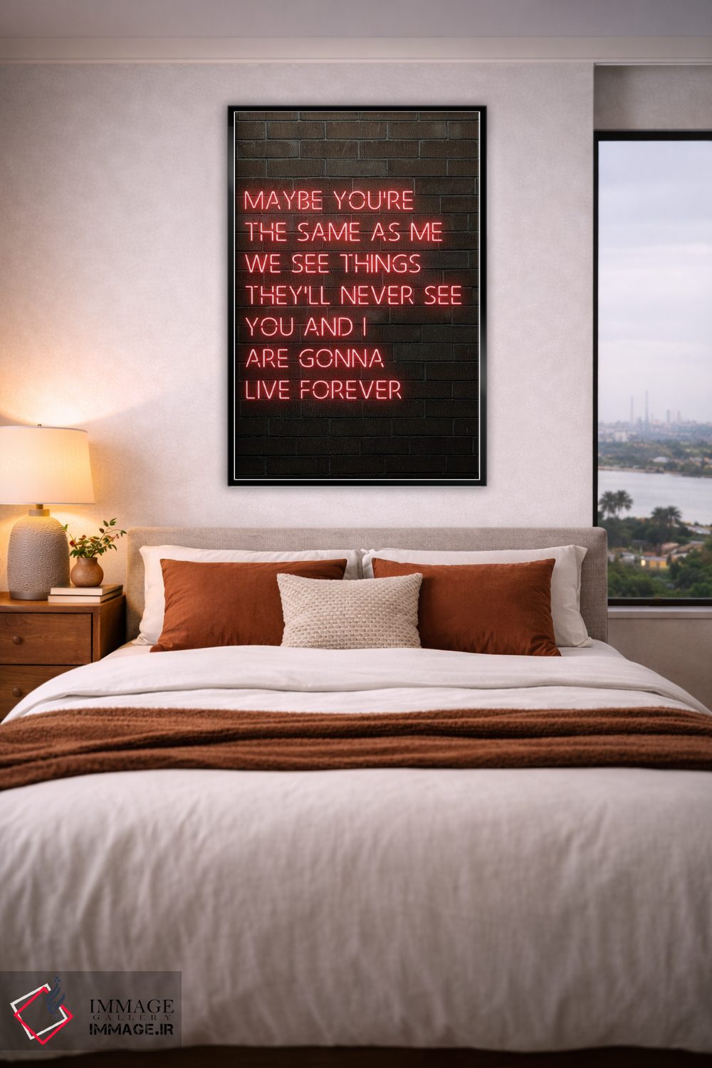 تابلو دکوراتیو اویسیس لایو فورور قرمز اثر فیشرکرافت - D6B