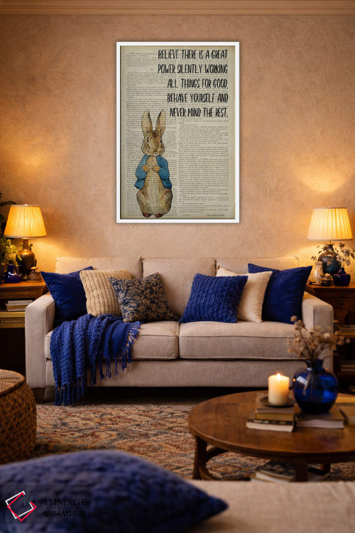 تابلو دکوراتیو پیتر خرگوشه: باور کن قدرت بزرگی وجود دارد اثر فیشرکرافت - D3W