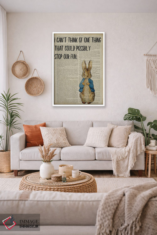 تابلو دکوراتیو پیتر خرگوشه: هیچ چیزی نمی تواند جلوی خوش گذرانی ما را بگیرد اثر فیشرکرافت - D2W