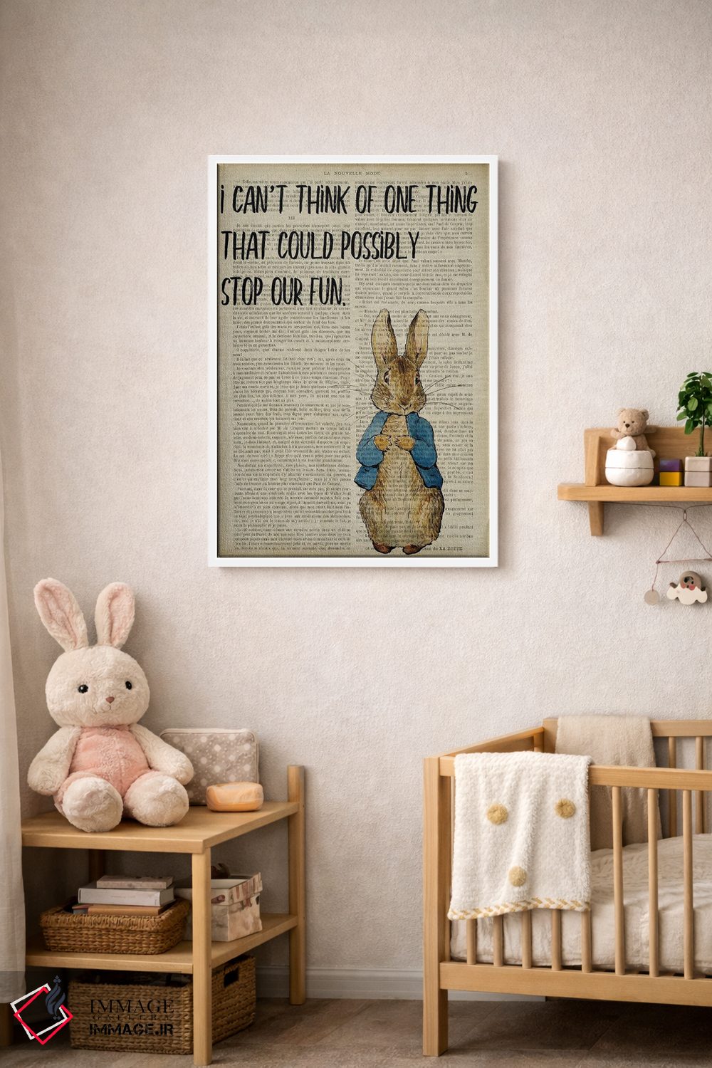 تابلو دکوراتیو پیتر خرگوشه: هیچ چیزی نمی تواند جلوی خوش گذرانی ما را بگیرد اثر فیشرکرافت - D3W
