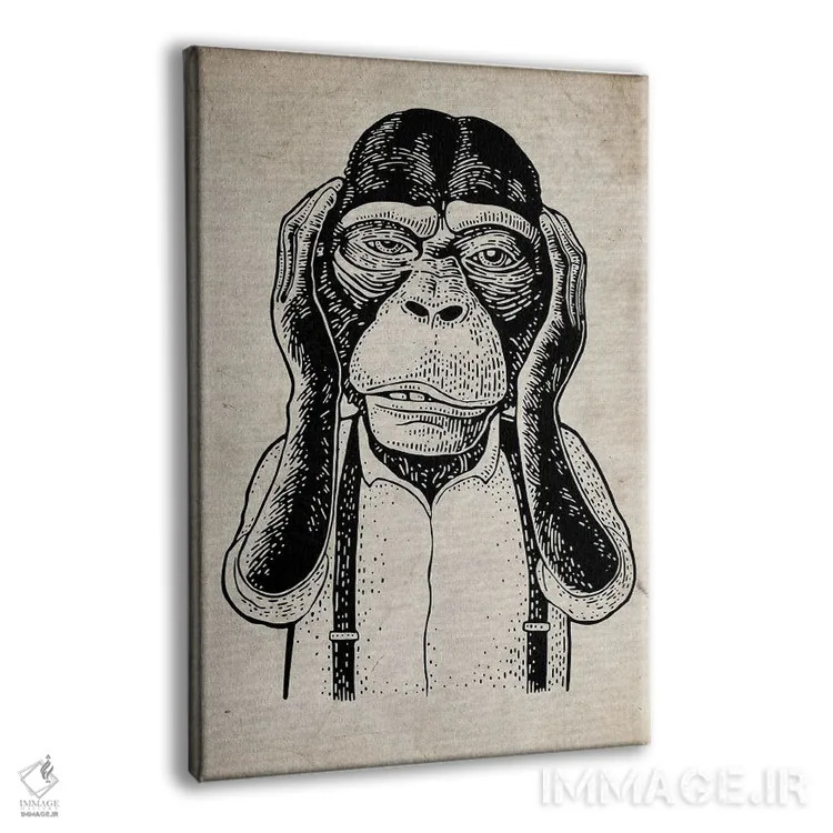 تابلو دکوراتیو شر نشنو روی کاغذ قدیمی اثر فیشرکرافت - نمای پرسپکتیو محصول