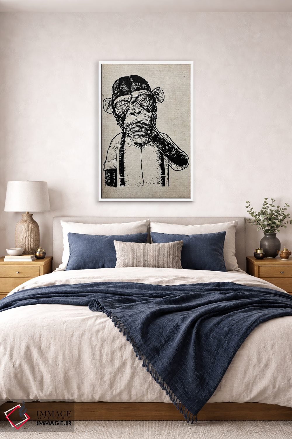 تابلو دکوراتیو شر نگو روی کاغذ قدیمی اثر فیشرکرافت - D6W