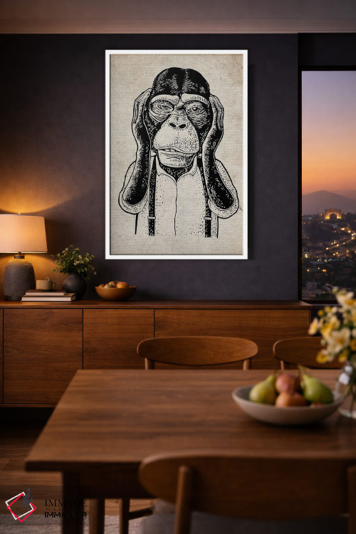 تابلو دکوراتیو شر نشنو روی کاغذ قدیمی اثر فیشرکرافت - D4W