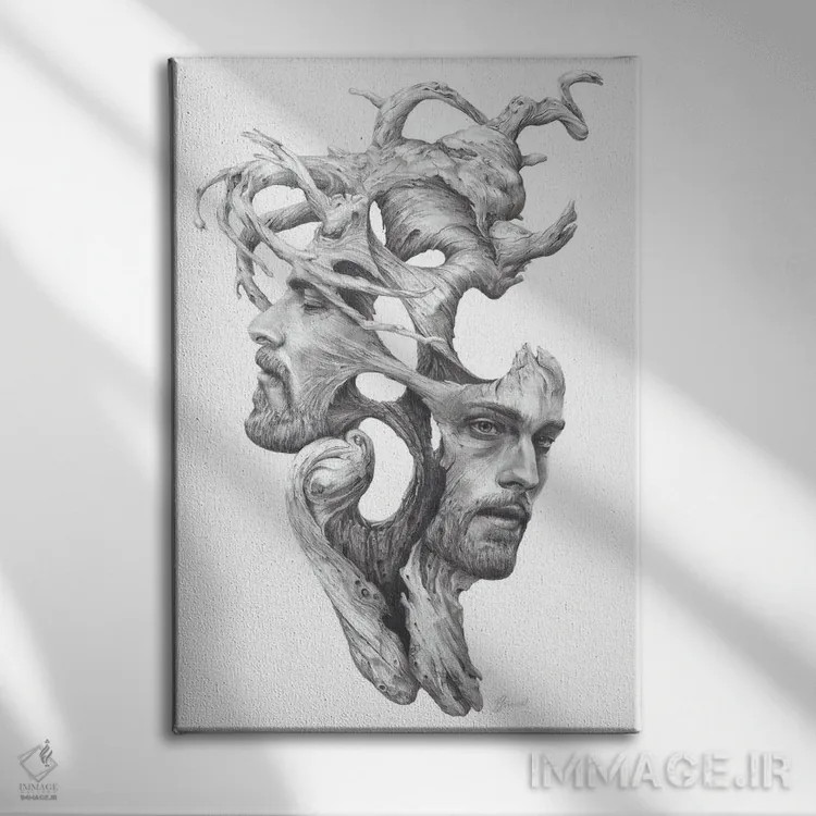 تابلو دکوراتیو یانوس اثر فیونا فرانسوا - نمای روبهرو روی دیوار