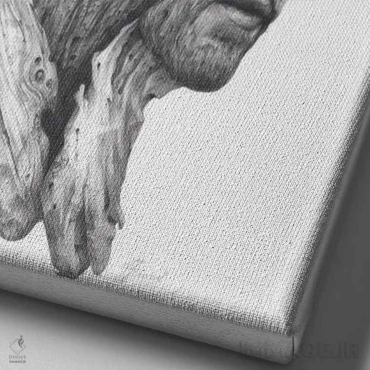 تابلو دکوراتیو یانوس اثر فیونا فرانسوا - نمای نزدیک بافت بوم