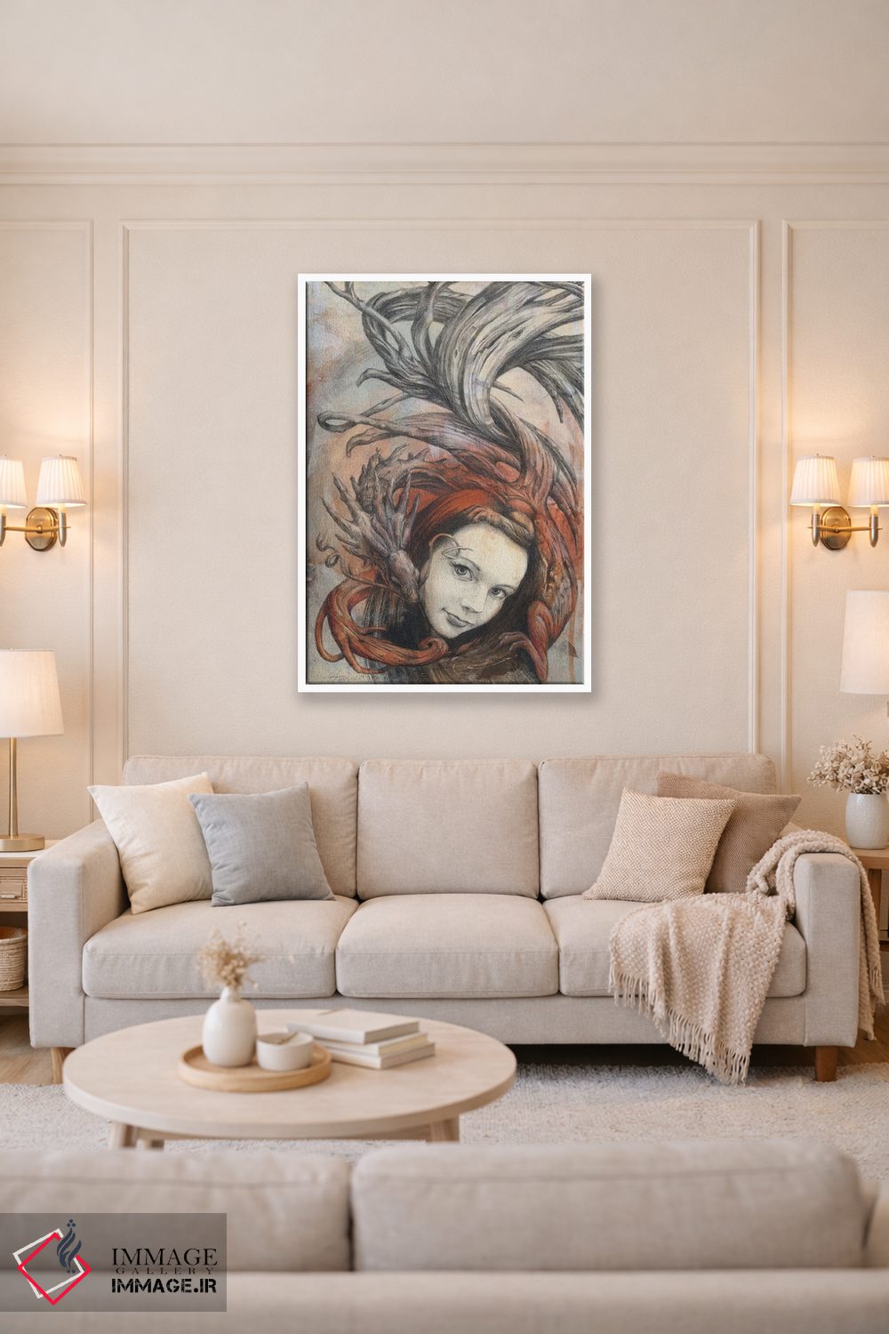 تابلو دکوراتیو اژدهای ارین اثر فیونا فرانسوا - D3W