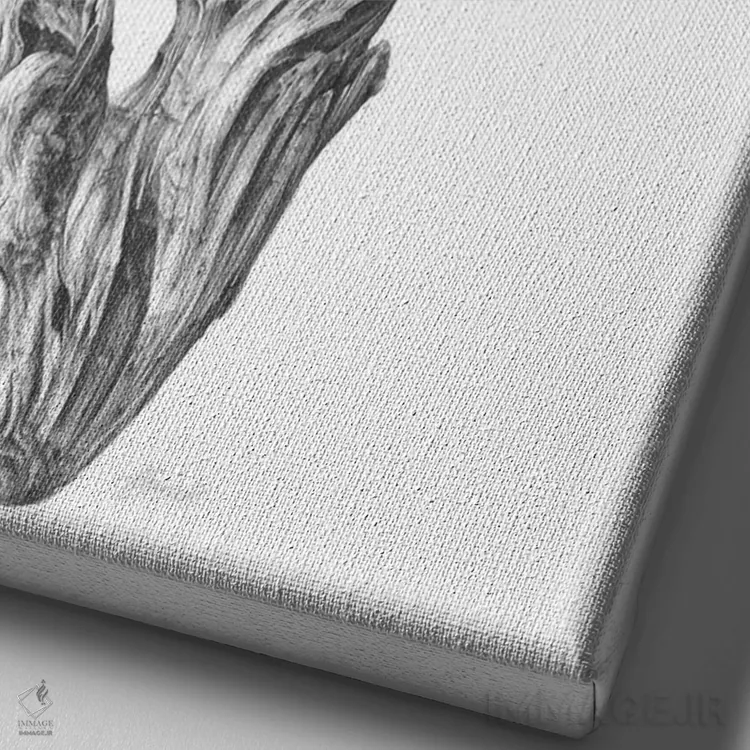 تابلو دکوراتیو روح های چوب شناور III اثر فیونا فرانسوا - نمای نزدیک بافت بوم