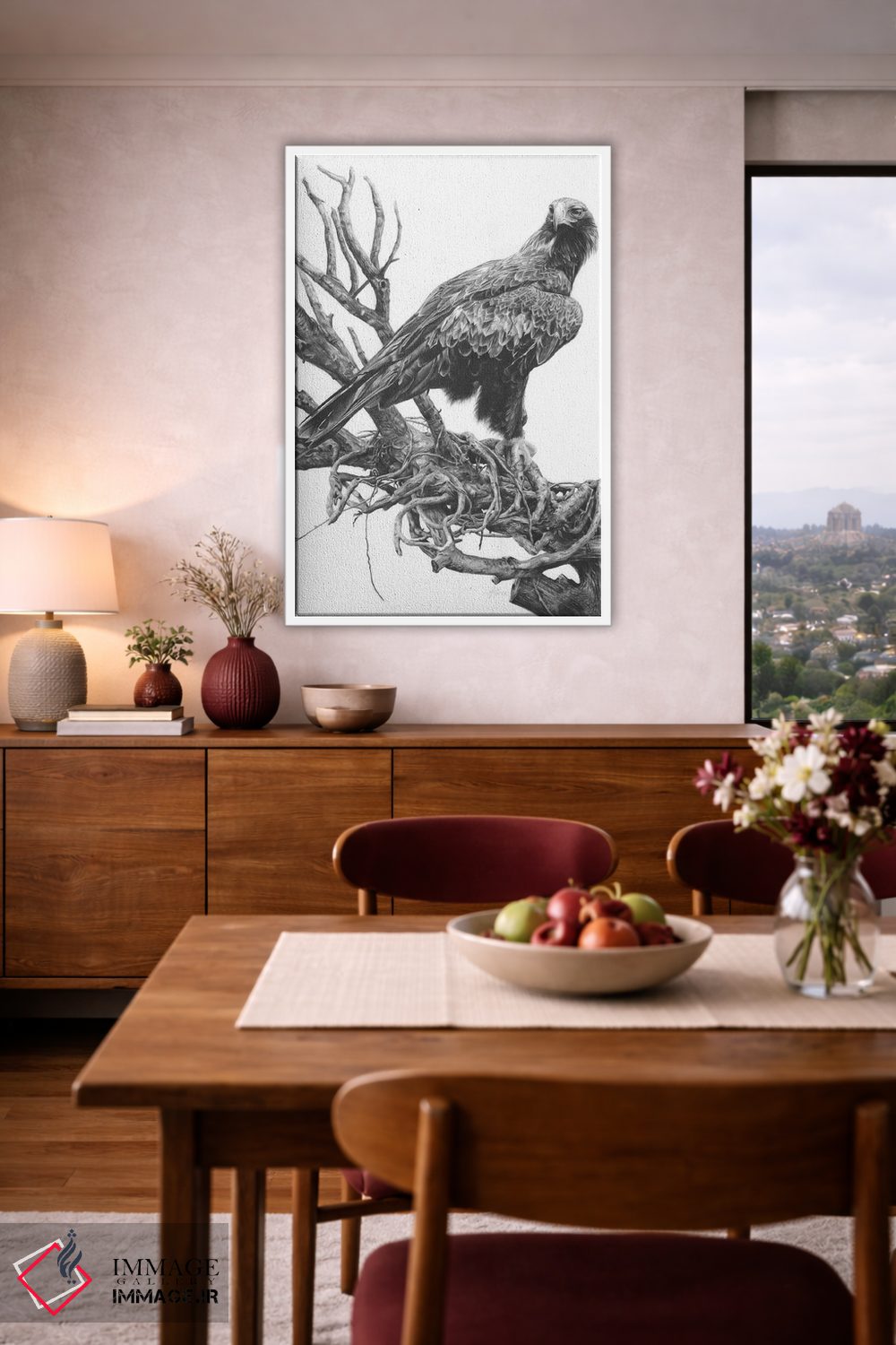 تابلو دکوراتیو عقاب دم گوه ای اثر فیونا فرانسوا - D3W