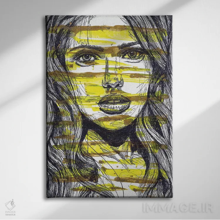 تابلو دکوراتیو در ستارگان شب تو را می بینم اثر فرانک باندا - نمای روبهرو روی دیوار