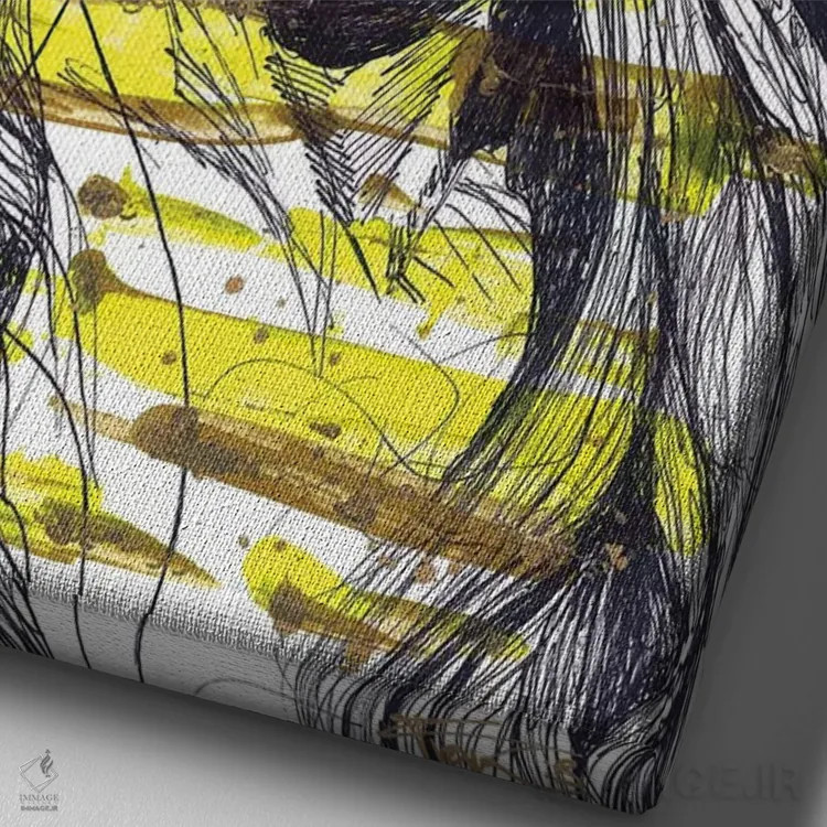 تابلو دکوراتیو در ستارگان شب تو را می بینم اثر فرانک باندا - نمای نزدیک بافت بوم