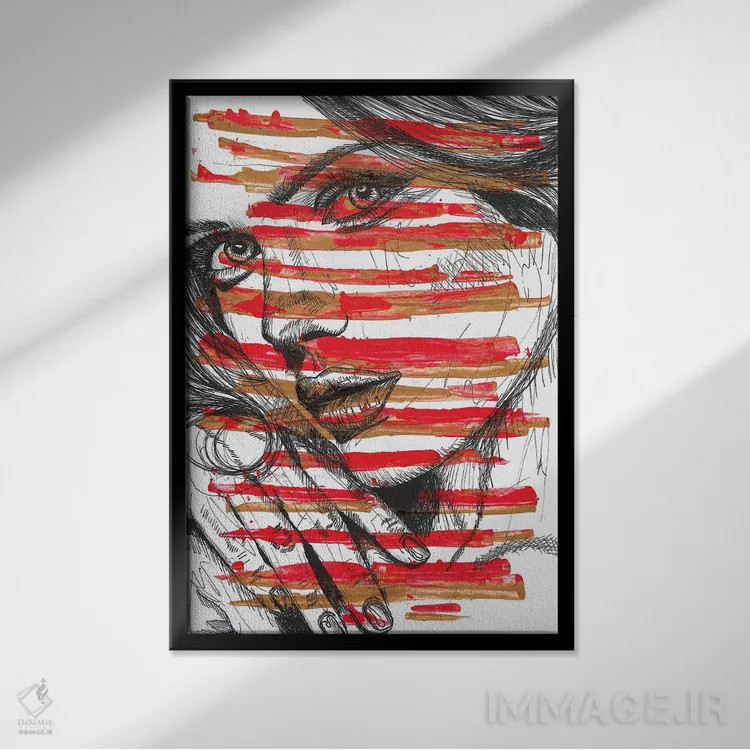 تابلو دکوراتیو می بینمت در علفزار اثر فرانک باندا - نمای قابدار مشکی