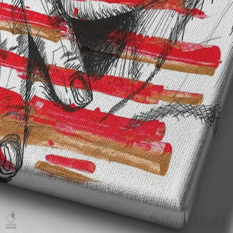 تابلو دکوراتیو می بینمت در علفزار اثر فرانک باندا - نمای نزدیک بافت بوم