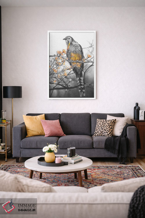 تابلو دکوراتیو پرنده زرآویز زرد اثر فیونا فرانسوا - D1W