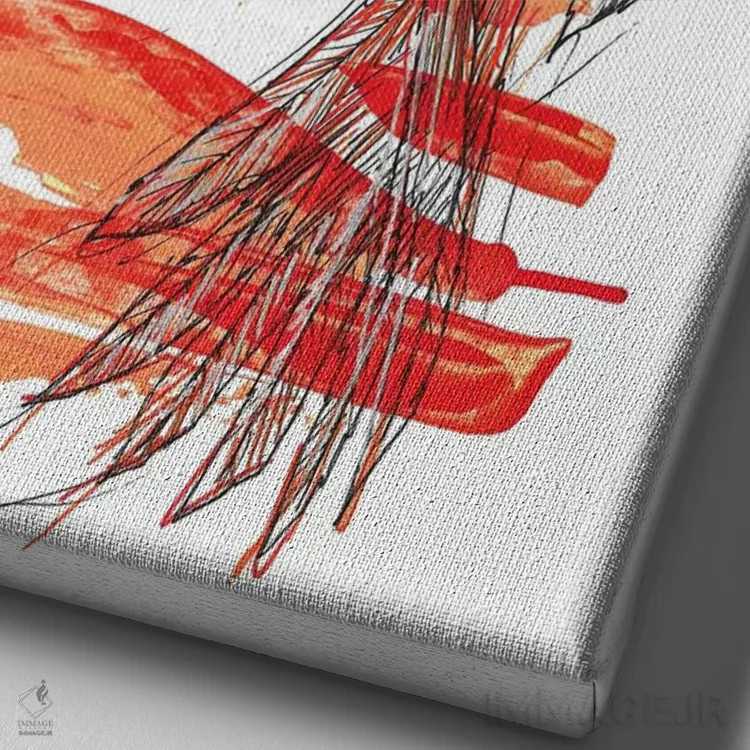 تابلو دکوراتیو آوز اثر فرانک باندا - نمای نزدیک بافت بوم