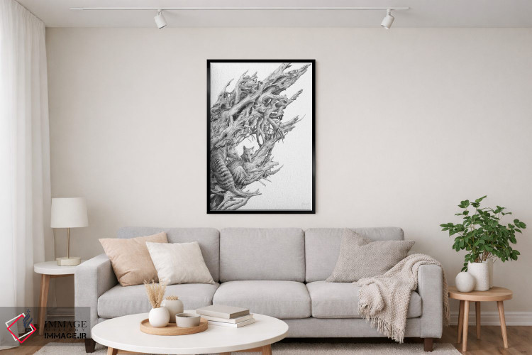 تابلو دکوراتیو تیلاسین چوب شناور اثر فیونا فرانسوا - D4B