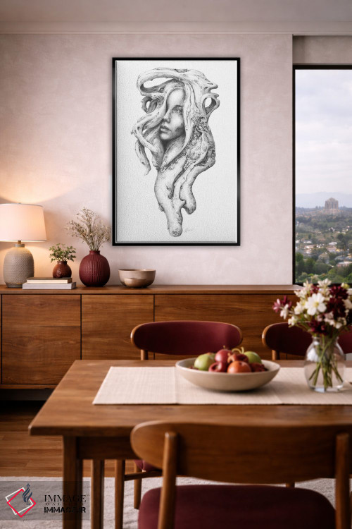 تابلو دکوراتیو روح های چوب شناور I اثر فیونا فرانسوا - D6B