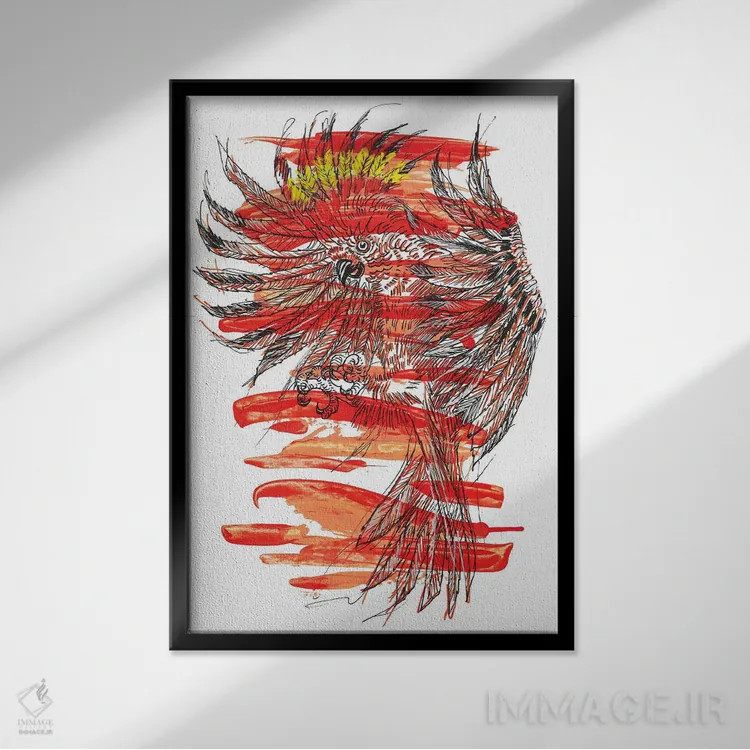 تابلو دکوراتیو آوز اثر فرانک باندا - نمای قابدار مشکی