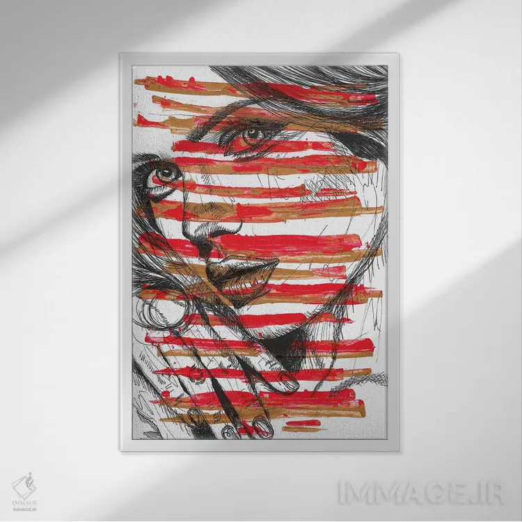 تابلو دکوراتیو می بینمت در علفزار اثر فرانک باندا - نمای قابدار سفید