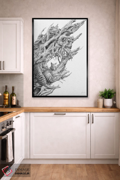 تابلو دکوراتیو تیلاسین چوب شناور اثر فیونا فرانسوا - D3B