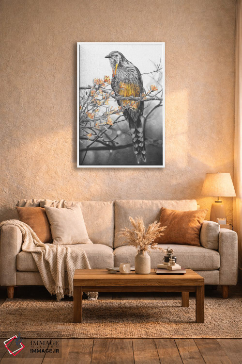 تابلو دکوراتیو پرنده زرآویز زرد اثر فیونا فرانسوا - D2W