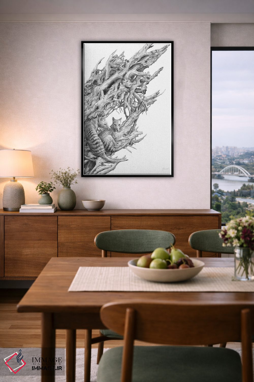 تابلو دکوراتیو تیلاسین چوب شناور اثر فیونا فرانسوا - D6B