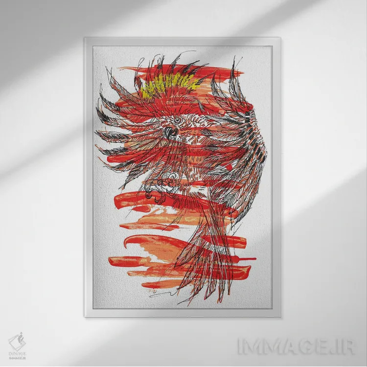 تابلو دکوراتیو آوز اثر فرانک باندا - نمای قابدار سفید