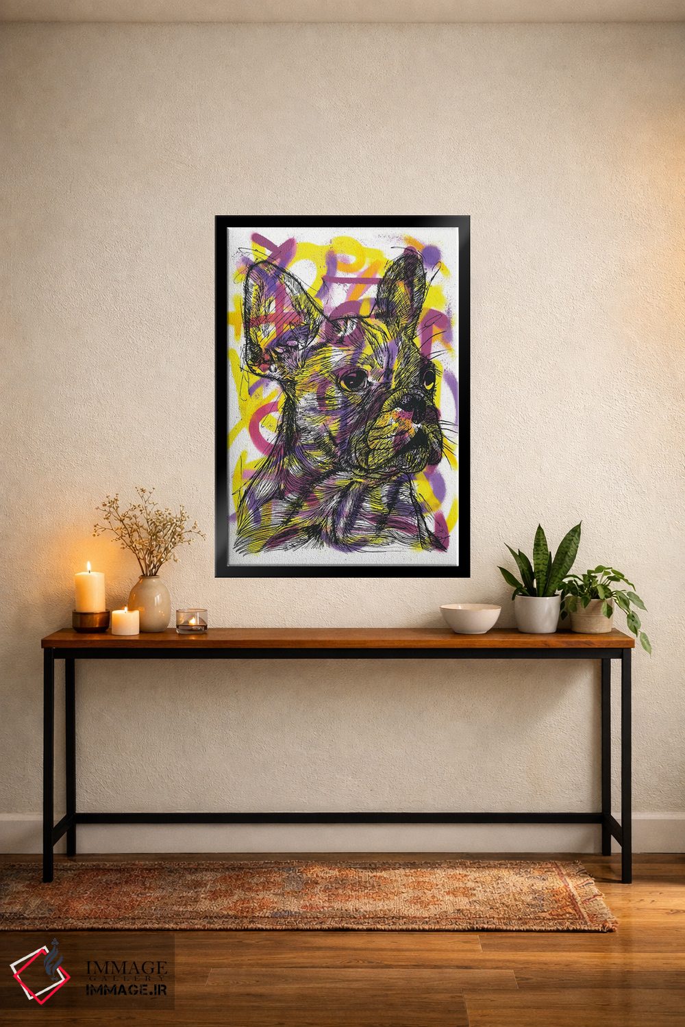 تابلو دکوراتیو بولداگ فرانسوی اثر فرانک باندا - D4B