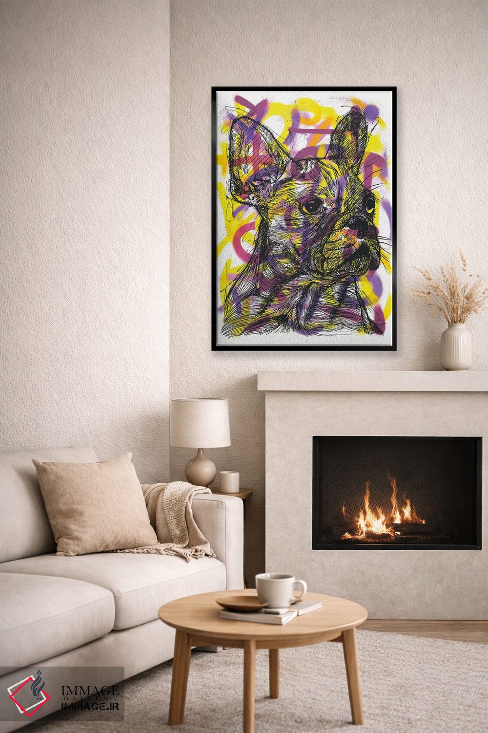 تابلو دکوراتیو بولداگ فرانسوی اثر فرانک باندا - D6B