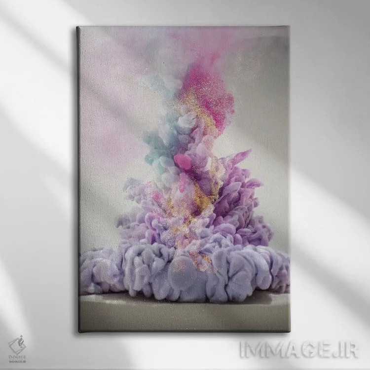 تابلو انتزاعی کهکشان نامنظم III شماره M0715 اثر فرانک باندا - نمای روبهرو روی دیوار