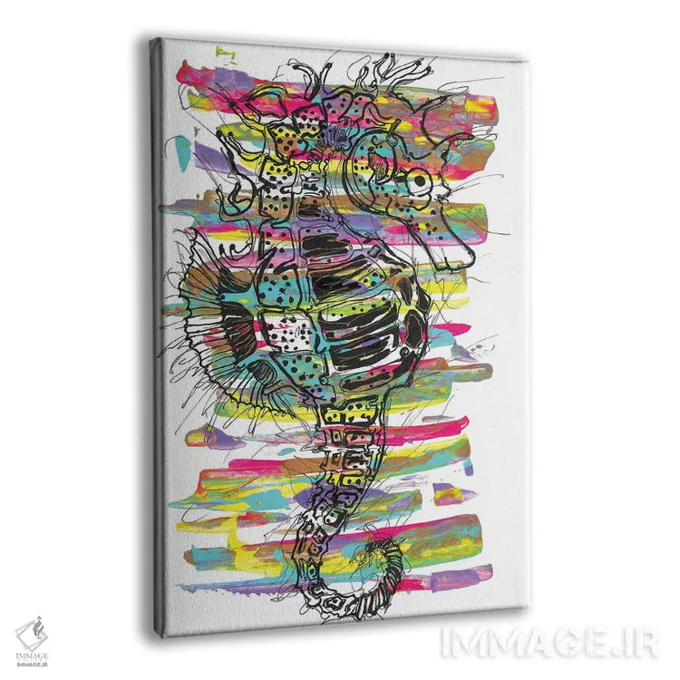 تابلو دکوراتیو اسب دریایی اثر فرانک باندا - نمای پرسپکتیو محصول