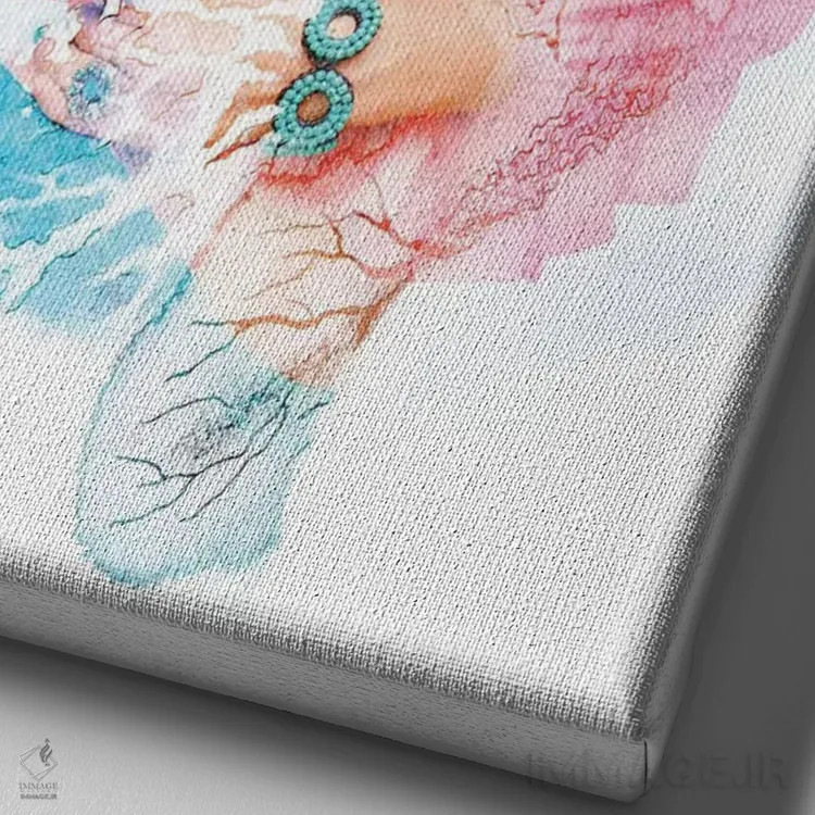 تابلو دکوراتیو روزی روزگاری در باغ اثر فرانک باندا - نمای نزدیک بافت بوم