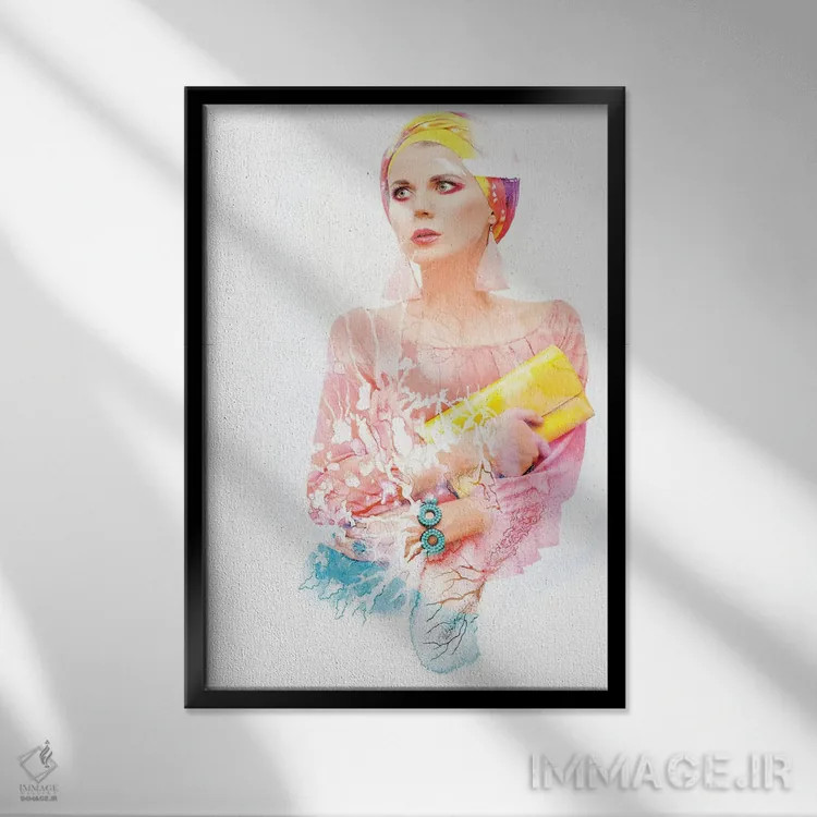 تابلو دکوراتیو روزی روزگاری در باغ اثر فرانک باندا - نمای قابدار مشکی