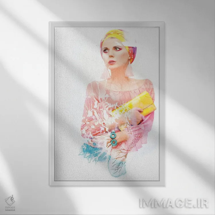 تابلو دکوراتیو روزی روزگاری در باغ اثر فرانک باندا - نمای قابدار سفید