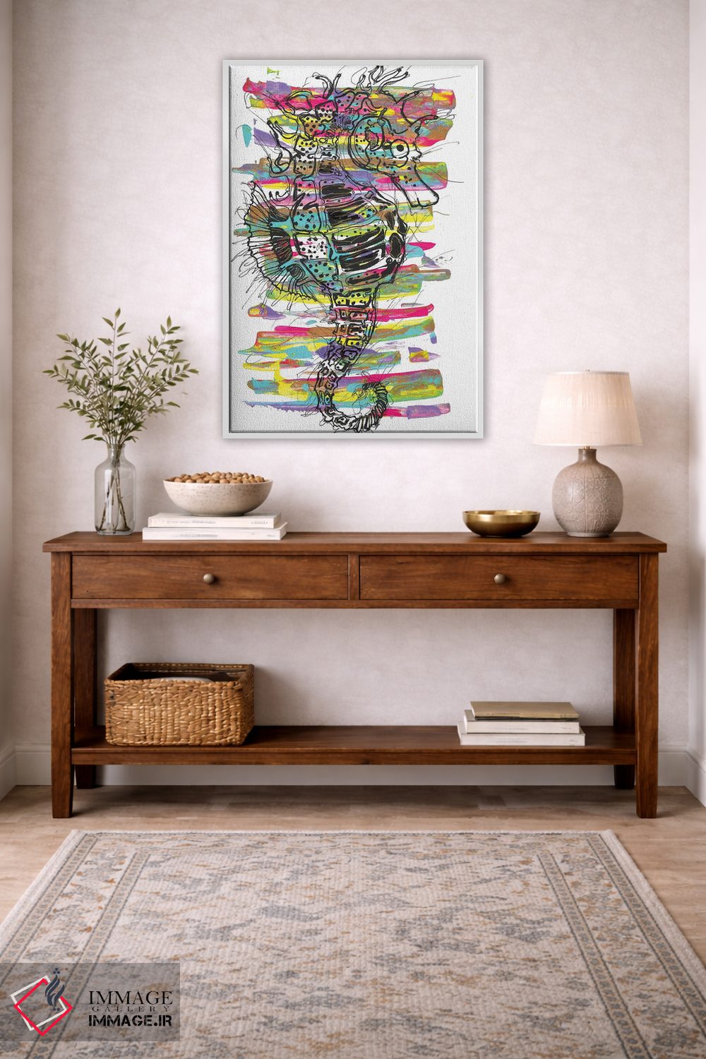 تابلو دکوراتیو اسب دریایی اثر فرانک باندا - D2W