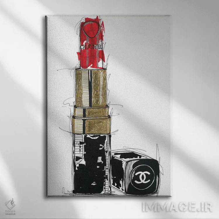 تابلو دکوراتیو شانل روژ اثر فرانک باندا - نمای روبهرو روی دیوار
