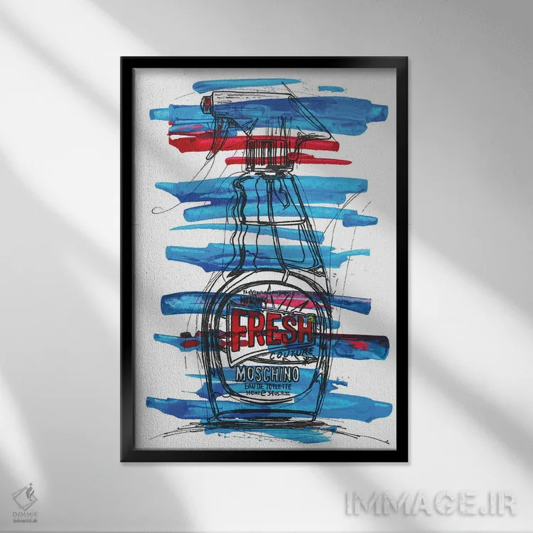 تابلو دکوراتیو موشینو فرش اثر فرانک باندا - نمای قابدار مشکی