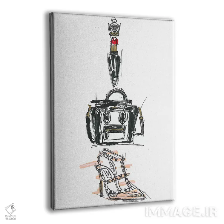 تابلو دکوراتیو ترکیب مد II اثر فرانک باندا - نمای پرسپکتیو محصول