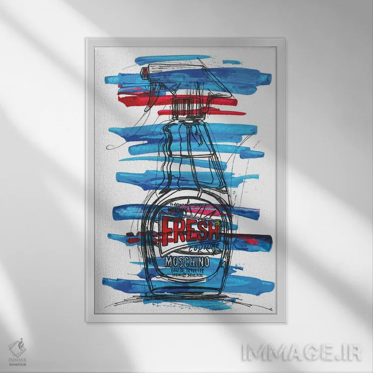 تابلو دکوراتیو موشینو فرش اثر فرانک باندا - نمای قابدار سفید