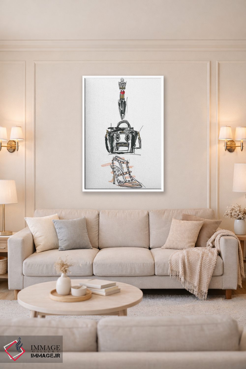 تابلو دکوراتیو ترکیب مد II اثر فرانک باندا - D2W