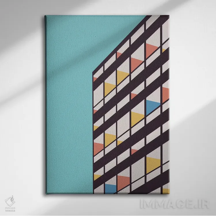 تابلو دکوراتیو کوربوزیه اثر فلوران بدار - نمای روبهرو روی دیوار