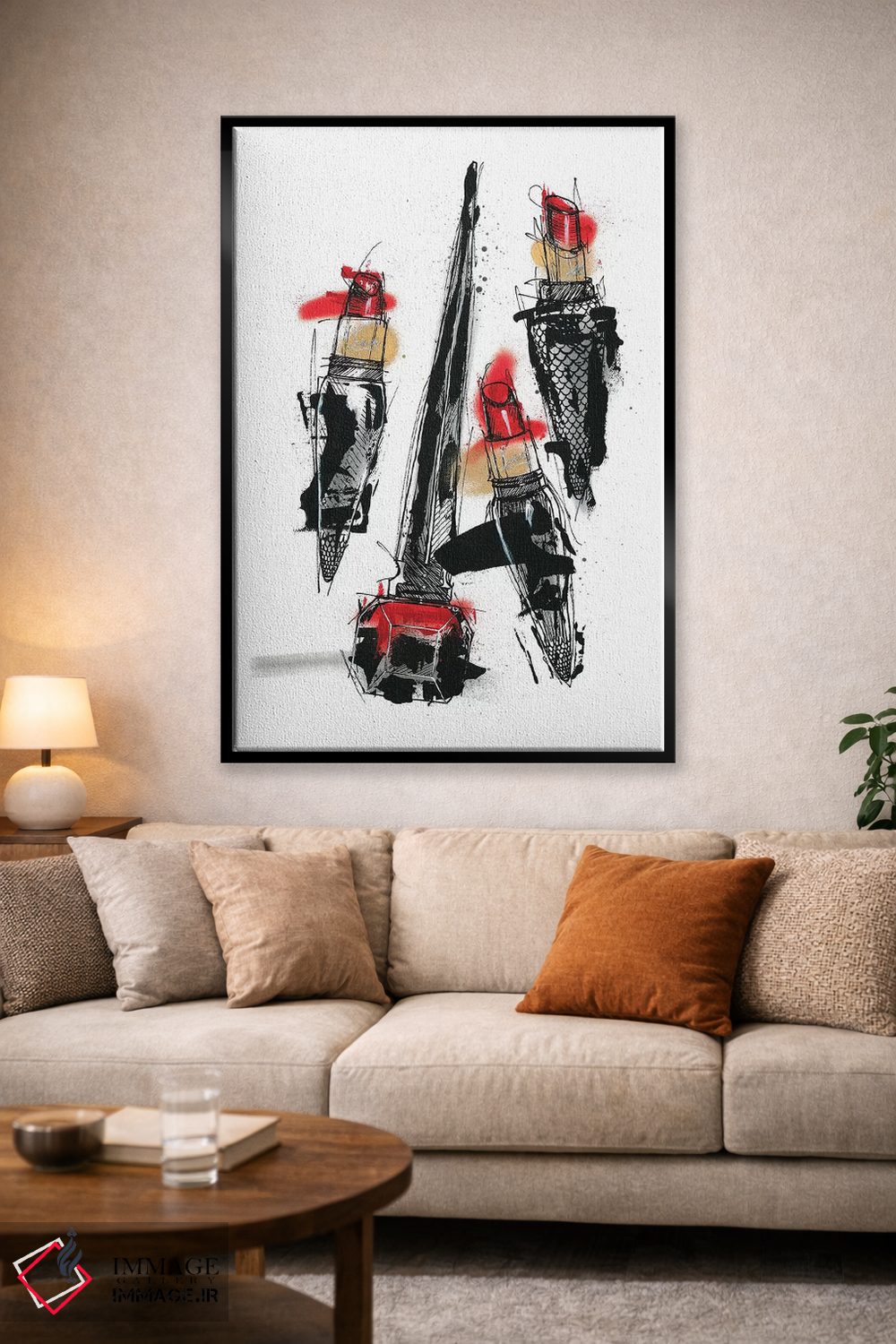 تابلو دکوراتیو قدرت ابدی روژ اثر فرانک باندا - D1B