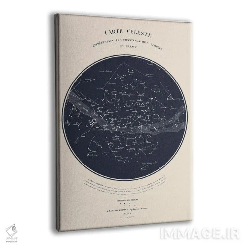 تابلو دکوراتیو نقشه آسمان I اثر فلوران بدار - نمای پرسپکتیو محصول