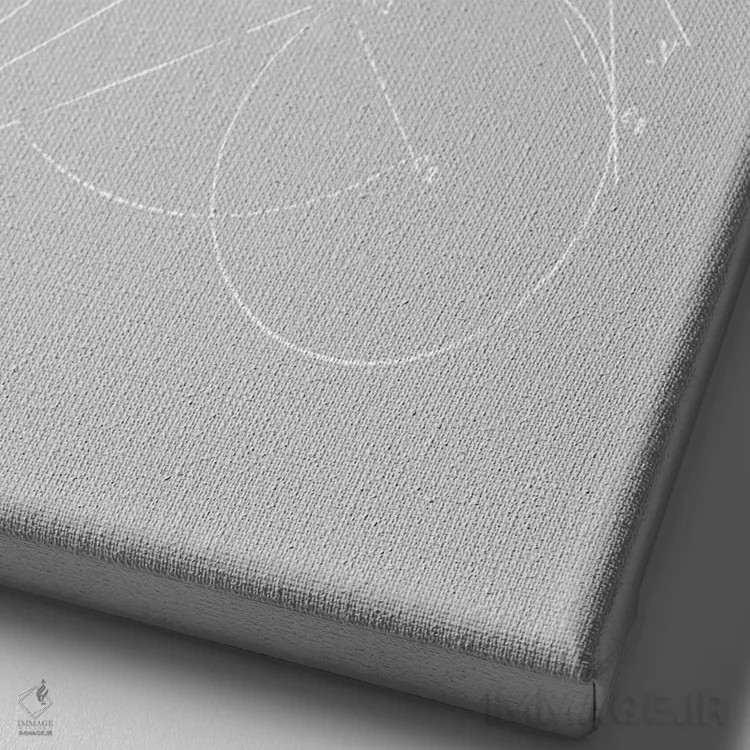 تابلو دکوراتیو قطب نماها روی رنگ خاکستری اثر فلوران بدار - نمای نزدیک بافت بوم