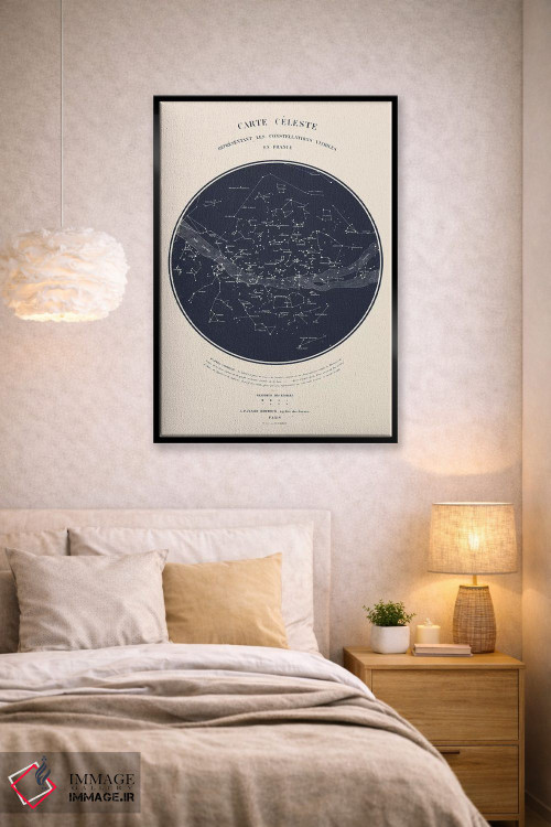 تابلو دکوراتیو نقشه آسمان I اثر فلوران بدار - D2B