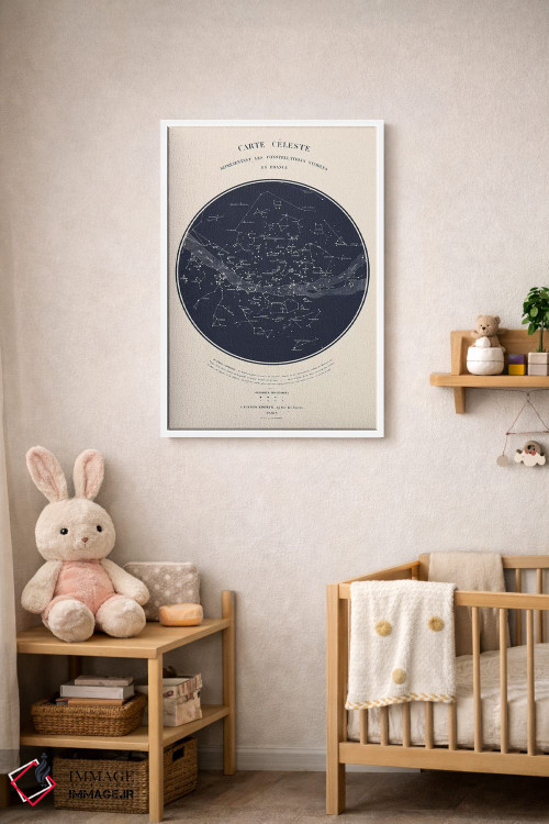 تابلو دکوراتیو نقشه آسمان I اثر فلوران بدار - D3W