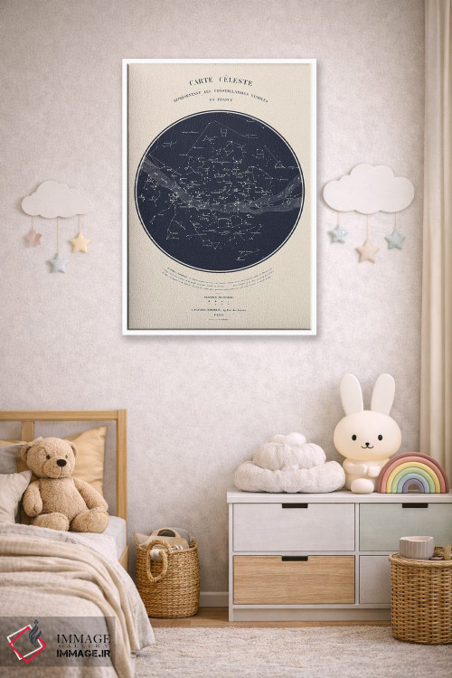 تابلو دکوراتیو نقشه آسمان I اثر فلوران بدار - D4W