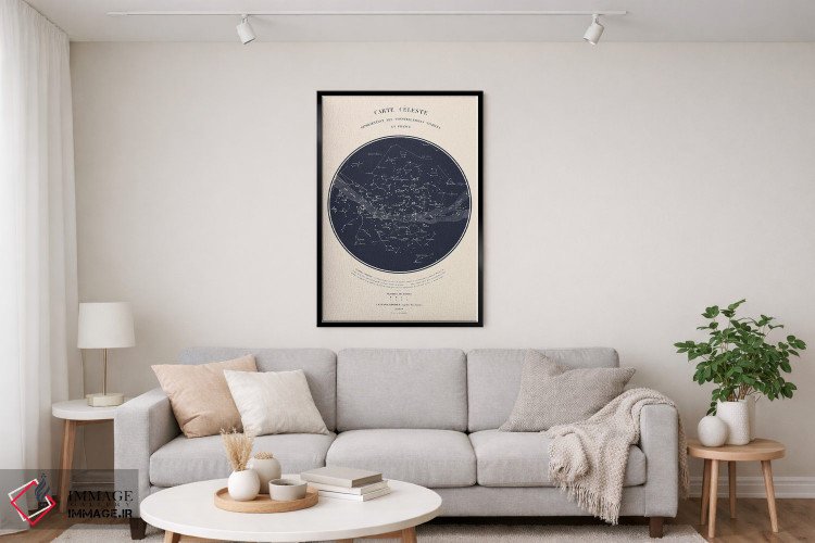 تابلو دکوراتیو نقشه آسمان I اثر فلوران بدار - D5B