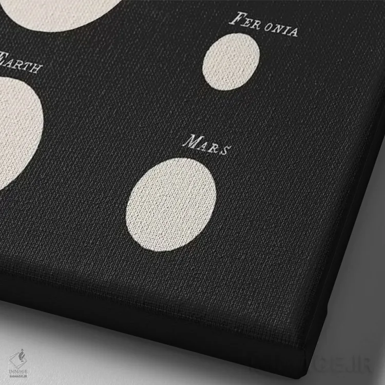 تابلو دکوراتیو خورشید از منظر ... اثر فلوران بدار - نمای نزدیک بافت بوم