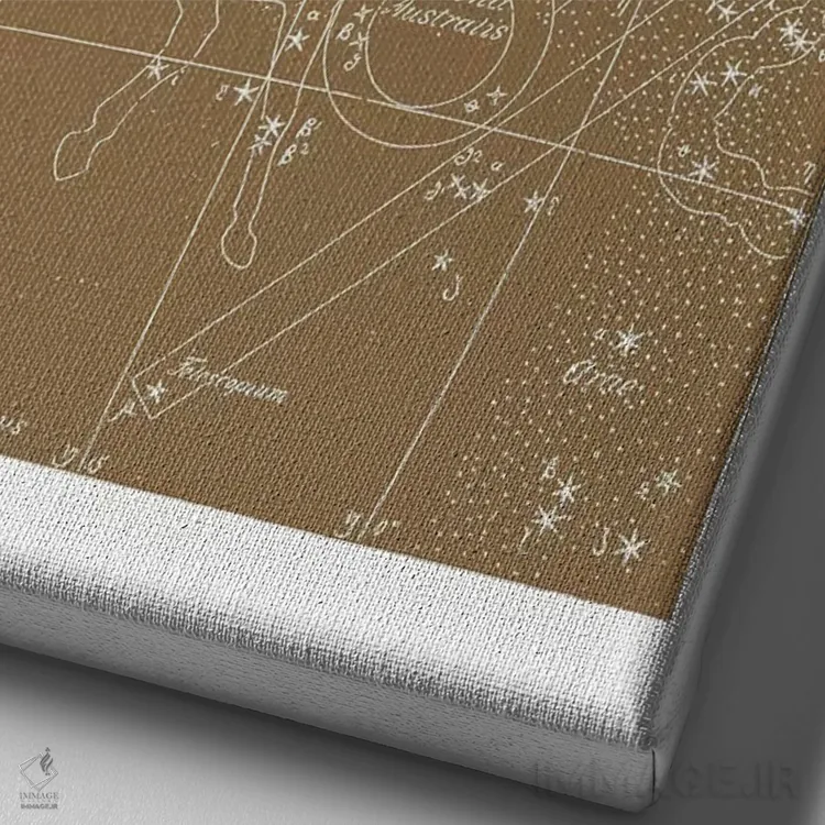 تابلو دکوراتیو قوس در زمینه طلایی اثر فلوران بدار - نمای نزدیک بافت بوم