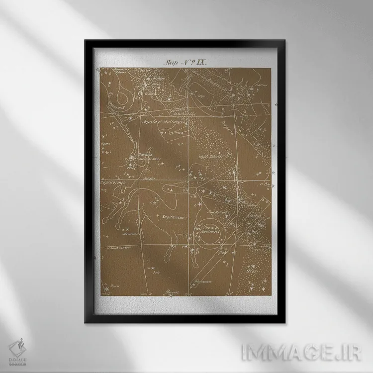 تابلو دکوراتیو قوس در زمینه طلایی اثر فلوران بدار - نمای قابدار مشکی